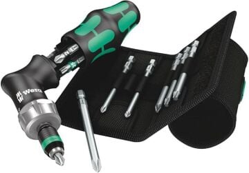 Wera Kraftform Kompakt RA 4 Tabanca Tipi Cırcır Tornavida ve Bits Uç Seti