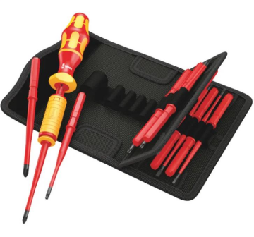 Wera Kraftform Kompakt VDE İzoleli Tork ve 15+1 İnce Uç / Tutamak+Tork Seti Dar Alanlarda Çalışmak İçin