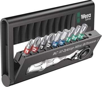 Wera Bit-Check 10 Zyklop Mini BiTorsion 1 Cırcır Seti