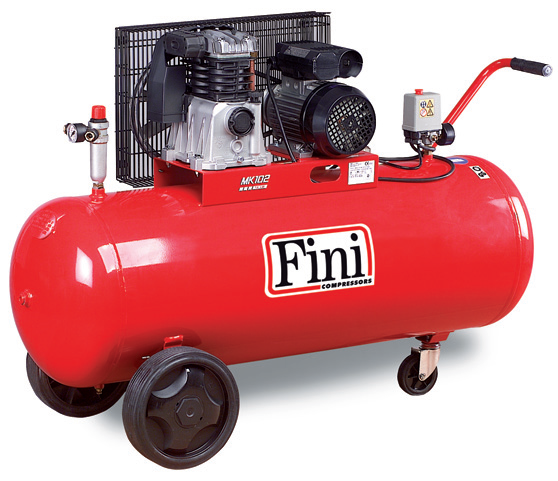 Fini MK102-200 Kasnaklı Yağlı Kompresör 200 Lt.