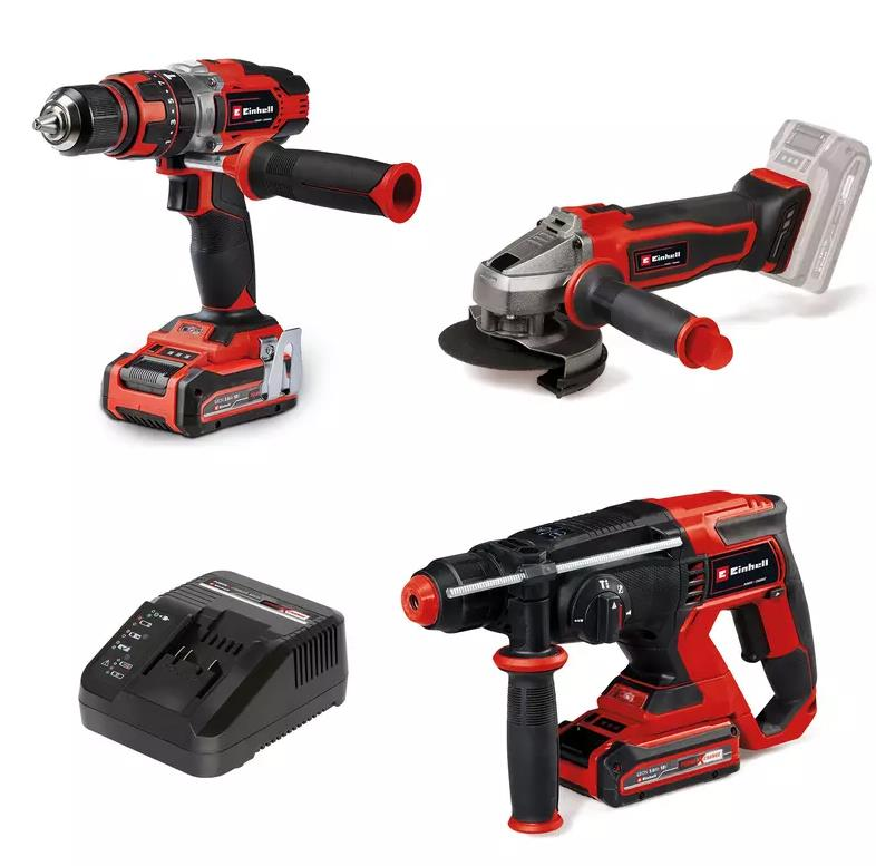 Einhell TE-TK 18/3 Li +2 (CD+AG+HD) Akülü Makine Seti