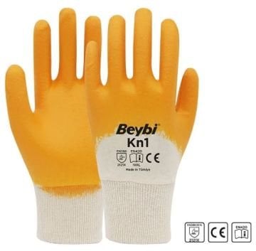 Beybi Kn1 Pamuk Astarlı Nitril Eldiven 1 Koli  (288 Adet)