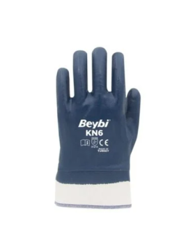 KN6 Nitril Pamuk Şardonlu Eldiven Petrolcü 1 Koli (144 Adet)