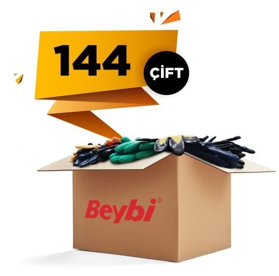 Beybi PL 17 Legend Yüksek Kaliteli Polyester Örme Lateks Kaplı Eldiven 1 Koli(144 Adet)
