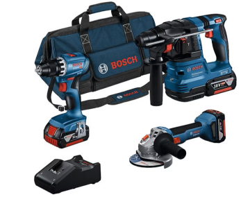 Bosch kOmbo Set 18VGSB+GWS+GBH+3x5.0Ah+GAL