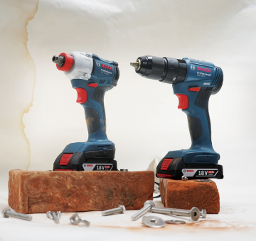 BOSCH GDX 18V-285 + GSB 185-LI(2x5,0AH) Çift Akülü Vidalama ve Somun Sıkma Seti