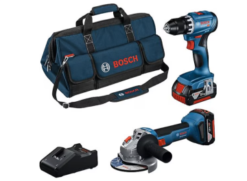 Bosch Kombo Set 18VKitGSR+GWS+2x4.0Ah+GAL