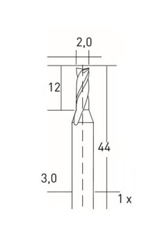 Proxxon 28759  2 mm Freze Ucu
