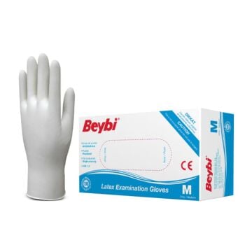 Beybi Lateks Pudralı Muayene Eldiven Medium