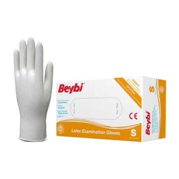 Beybi Lateks Pudralı Muayene Eldiven Small