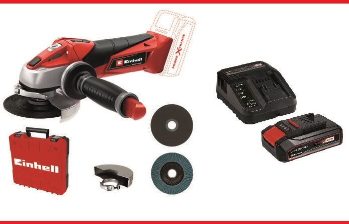 Einhell TE-AG 18/115 Li - Solo Acc Akülü Avuç Taşlama ve Başlangıç Kiti 18V 2.5 Ah