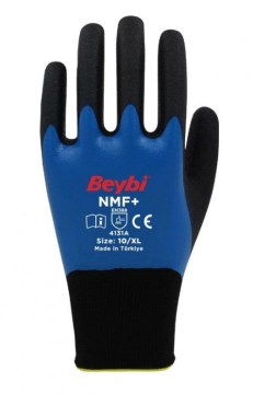 NMF+ Tam Kaplı Mikro Köpük Nitril Kaplı Polyester Örgü Eldiven 1 Koli (144 Adet)