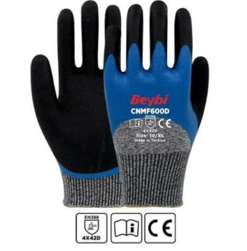 Cnmf 600D Mikro Köpük Kaplı Kesilmeye Dirençli Eldiven 1 Koli (24 Adet)
