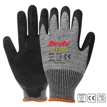 Beybi CL300 Lateks Kaplı Kesilmeye Dirençli Eldiven 1 Koli ( 24 Adet)