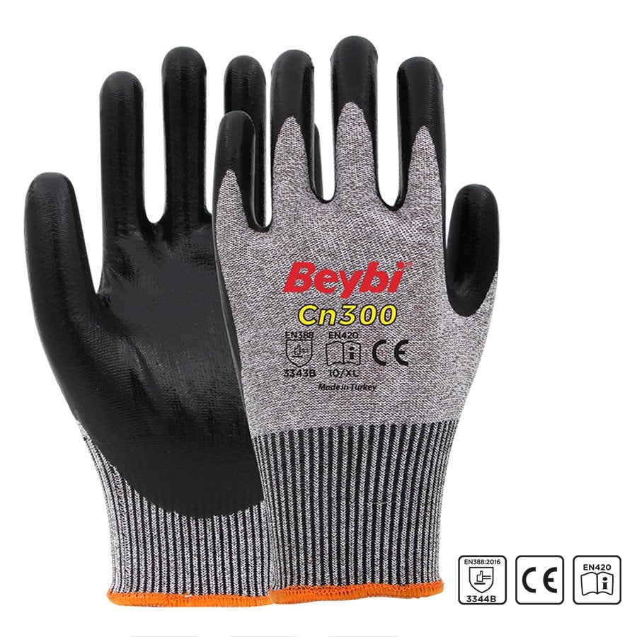 Beybi Cn300 Lateks Kaplı Kesilmeye Dirençli Eldiven