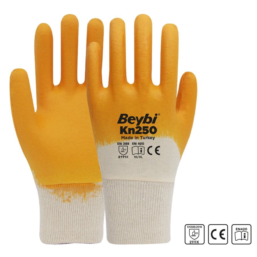Beybi Kn250 (EL-250) Pamuk Astarlı Nitril Eldiven