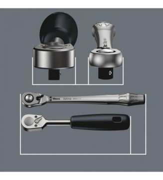 Wera 8100 SA 8 Mafsallı Metal Cırcırlı Set 1/4''