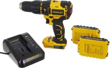 Stanley SBH20D2K 18Volt/2Ah Li-Ion Kömürsüz Çift Akülü Profesyonel Darbeli Matkap