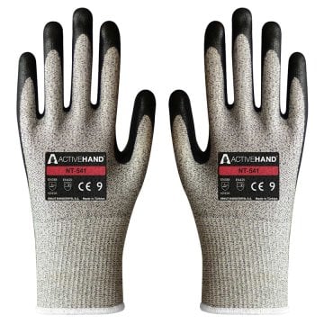 Activehand NT541 GR/SY Nitril Köpük Kaplamalı Eldiven HPPE Kesilmeye Dirençli İplik
