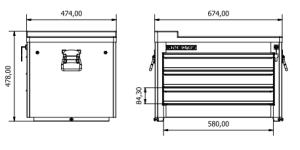 İzeltaş Partner Serisi Takım Dolabı 8 Çekmeceli Kırmızı (Boş)