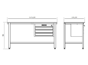 İzeltaş 8501346001 Panosuz Servis Masası
