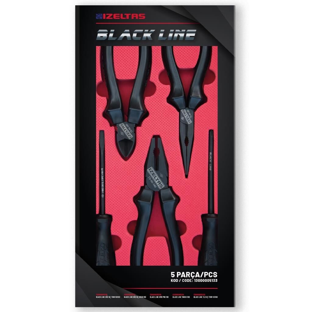 İzeltaş Black Line 5 Parça Set