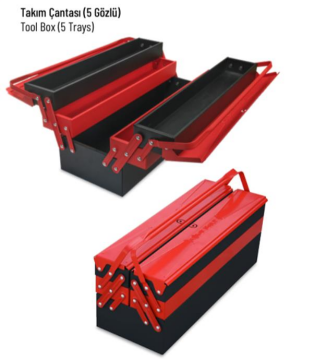 İzeltaş 5 Gözlü Metal Takım Çantası 30cm