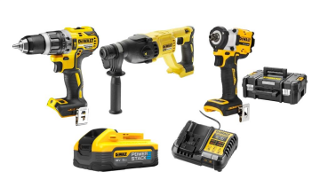 Dewalt DCD796NT & Dewalt DCH133NT & Dewalt DCF922NT & Dewalt DCB1104 & Dewalt DCBP518 Powerstack Set