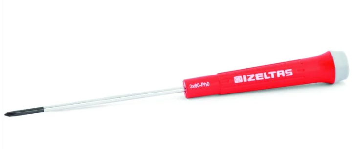 İzeltaş Elektronikçi Tip Klemens Yıldız Uçlu Tornavida 3x60