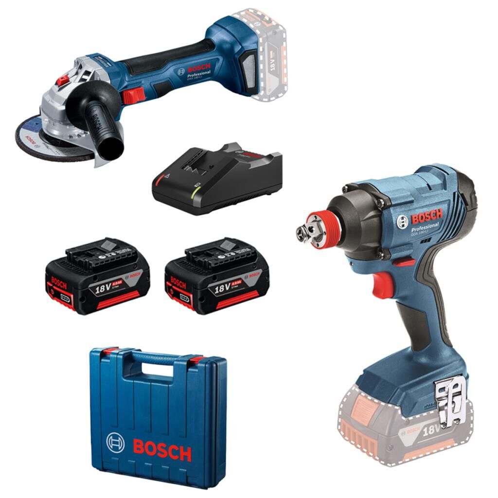 Bosch GDX 180-LI + GWS 180-LI 2'li Somun Sıkma ve Taşlama Set