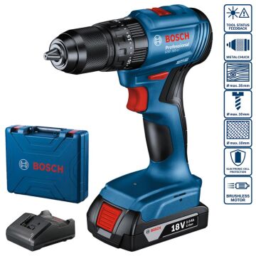Bosch GSB 185-LI 2x2.0 Ah Akülü Darbeli Delme Vidalama Makinesi