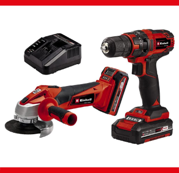 Einhell TC-TK 18 Li Kit CD+AG 1x1.5 Ah + 1x3.0 Ah Akülü Matkap + Taşlama - 4257238