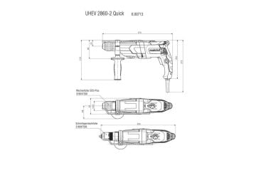 Metabo UHEV 2860-2 Quick Set Pnomatik Multi Kırıcı - Delici