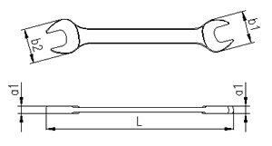 İzeltaş İki Ağız Anahtar Kısa Boy 08x10 mm