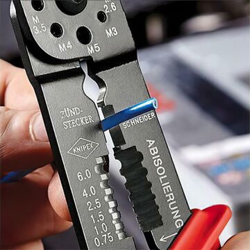 Knipex 9722240 Pabuç Sıkma ve Kablo Sıyırma Pensesi