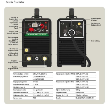 Askaynak Inverter 205 - TIG/PULSE Kaynak Makinesi