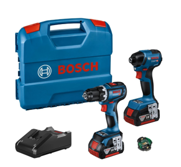 Bosch 06019L6023 GSR 18V-90C + GDR 18V-220C Çift Akülü 4 Ah Kombo Set