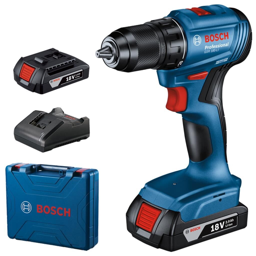 Bosch GSR 185-LI Akülü Delme/Vidalama Makinesi (2x2.0Ah)