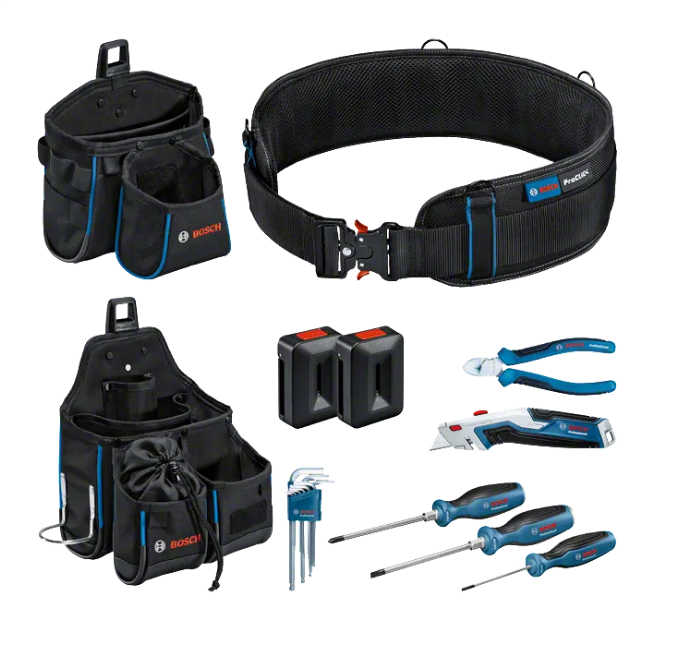 Bosch Profesyonel El Aleti Seti 6 Parca + Çanta ve Kemer Seti 1600A02H5C