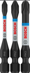 Bosch Vidalama Ucu PH1/2/3 50mm 3'lü