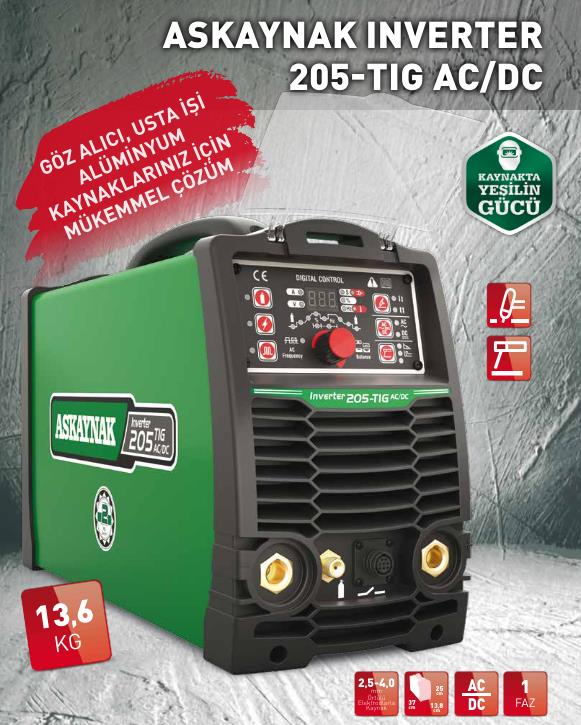 Askaynak Inverter 205 - TIG AC/DC Kaynak Makinesi