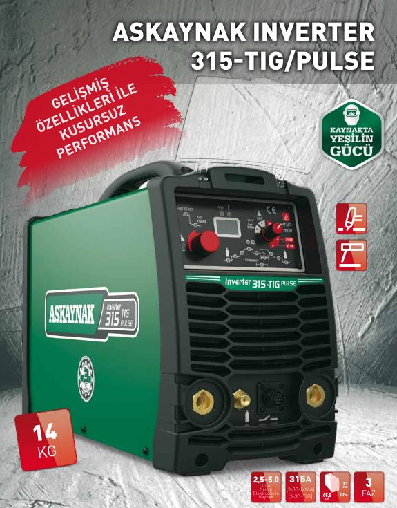 Askaynak Inverter 315 - TIG/PULSE Kaynak Makinesi