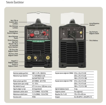 Askaynak Inverter 315 - TIG/PULSE Kaynak Makinesi