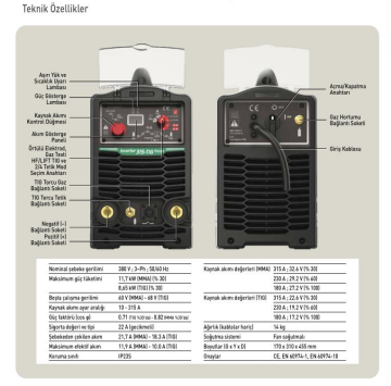 Askaynak Inverter 315 - TIG/PULSE Kaynak Makinesi