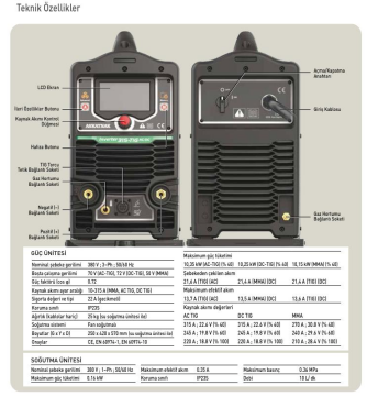 Askaynak Inverter 315 - TIG AC/DC Kaynak Makinesi