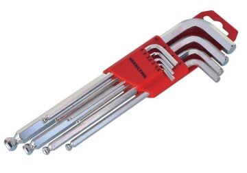 İzeltaş Yuvarlak Başlı Allen Anahtar Takımı Uzun 9 Parça