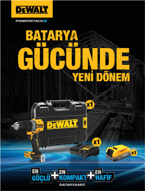 Dewalt DCD805NT Kit (1x DCD805NT)+(1x Power Stack Akü)+(1x Şarj Cihazı)