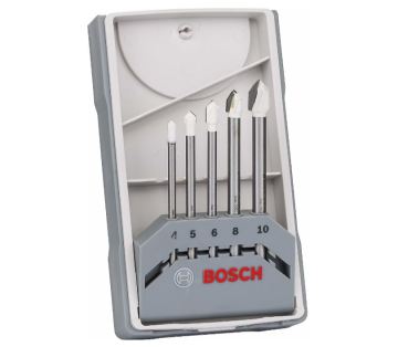 Bosch CYL-9 Ceramic Fayans Delme Ucu Seti, 4, 5, 6, 8, 10 mm, 5 Parça