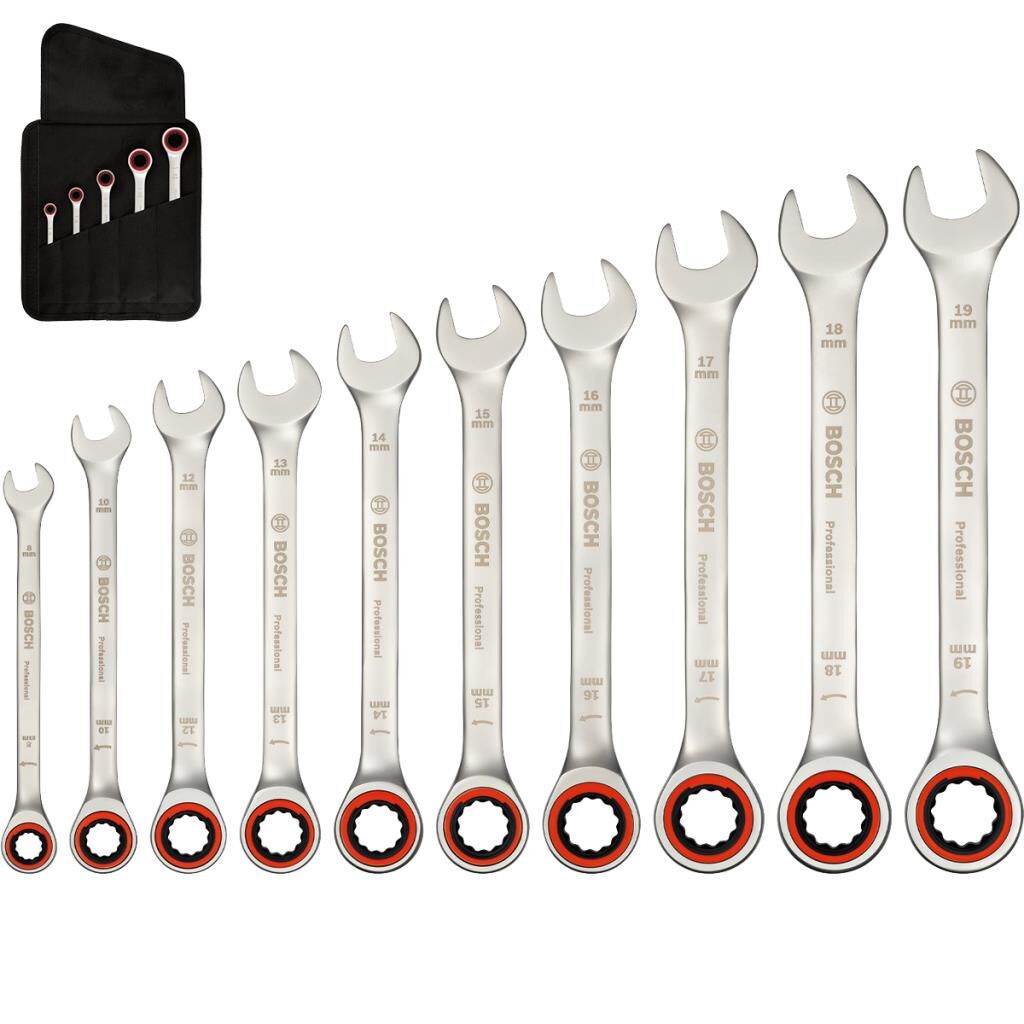 Bosch 1600A02AU0 10 Parça Cırcır Anahtar Seti