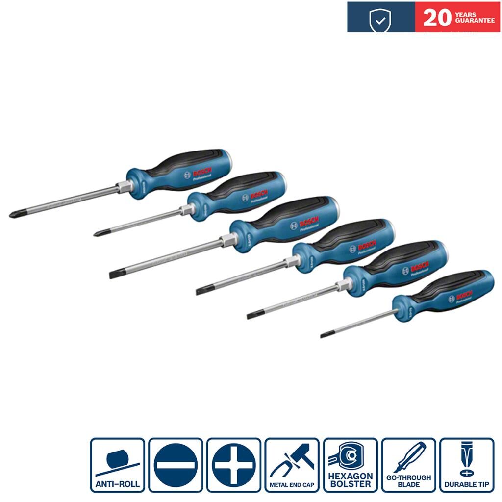 Bosch 1600A016BF Tornavida Seti 6 parça SL/PH